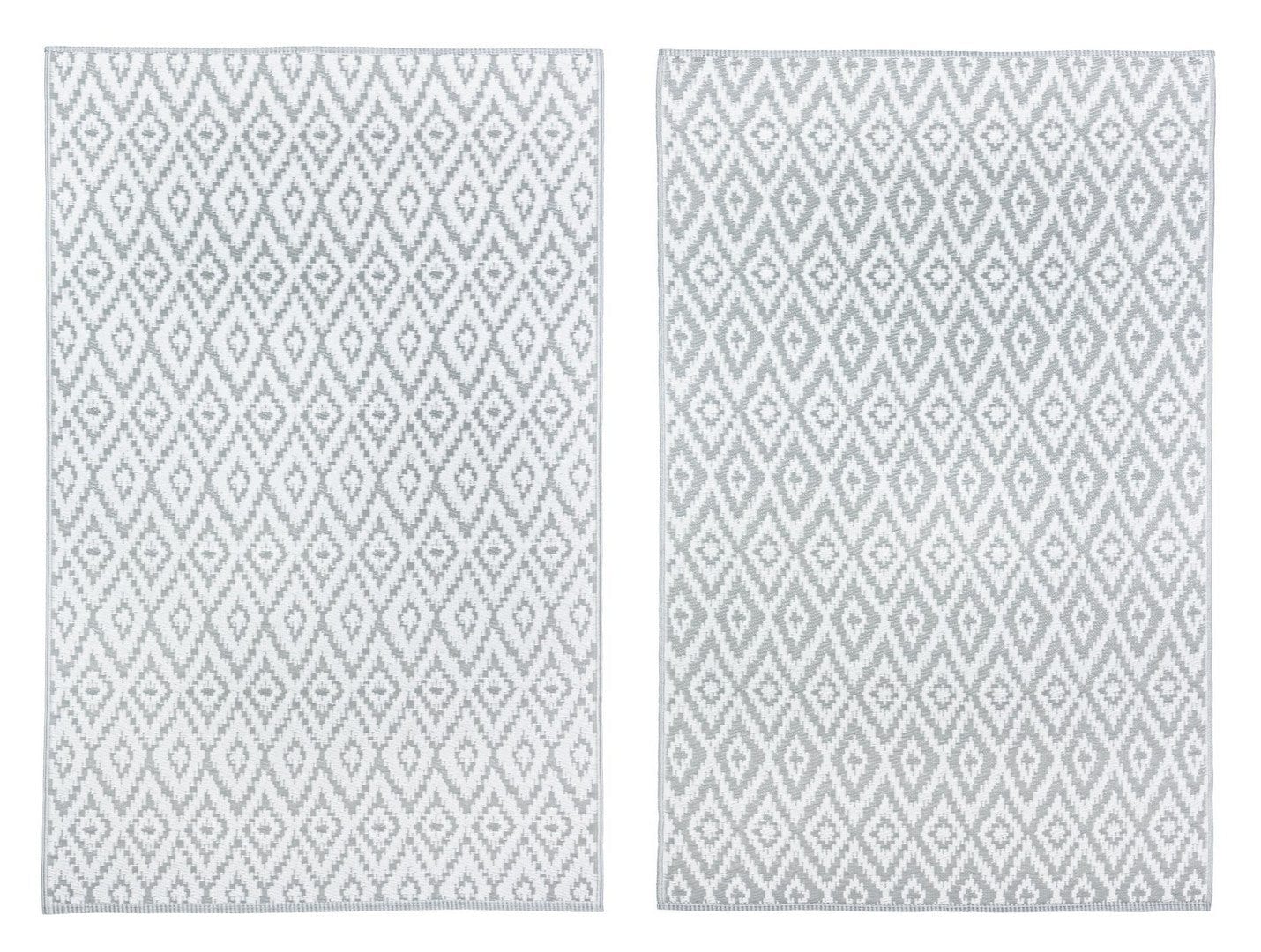 Bizzotto Tappeto da esterno Rhombus Grigio, 180 x 120 cm