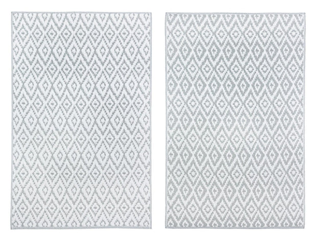 Bizzotto Tappeto da esterno Rhombus Grigio, 180 x 120 cm