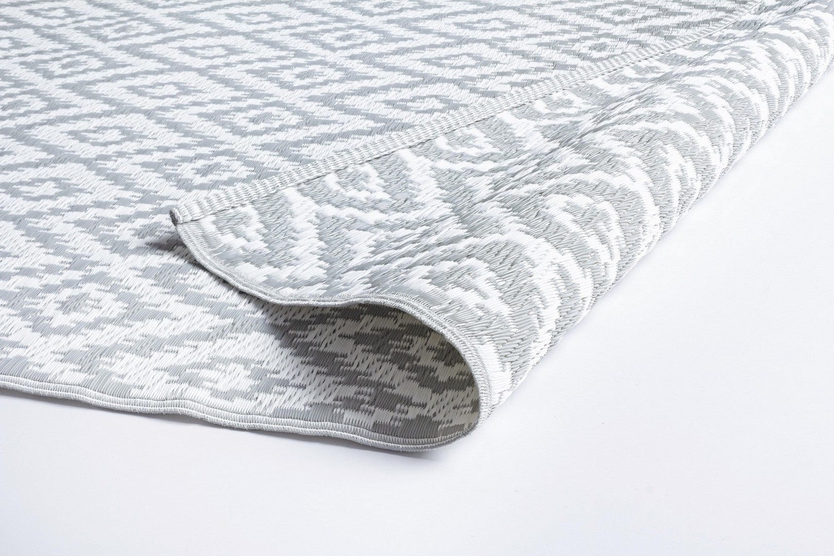 Bizzotto Tappeto da esterno Rhombus Grigio, 180 x 120 cm