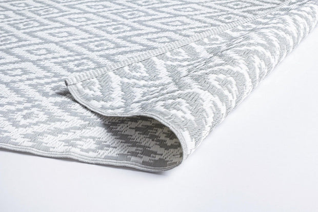 Bizzotto Tappeto da esterno Rhombus Grigio, 180 x 120 cm