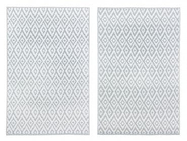Bizzotto Tappeto da esterno Rhombus Grigio, 180 x 120 cm