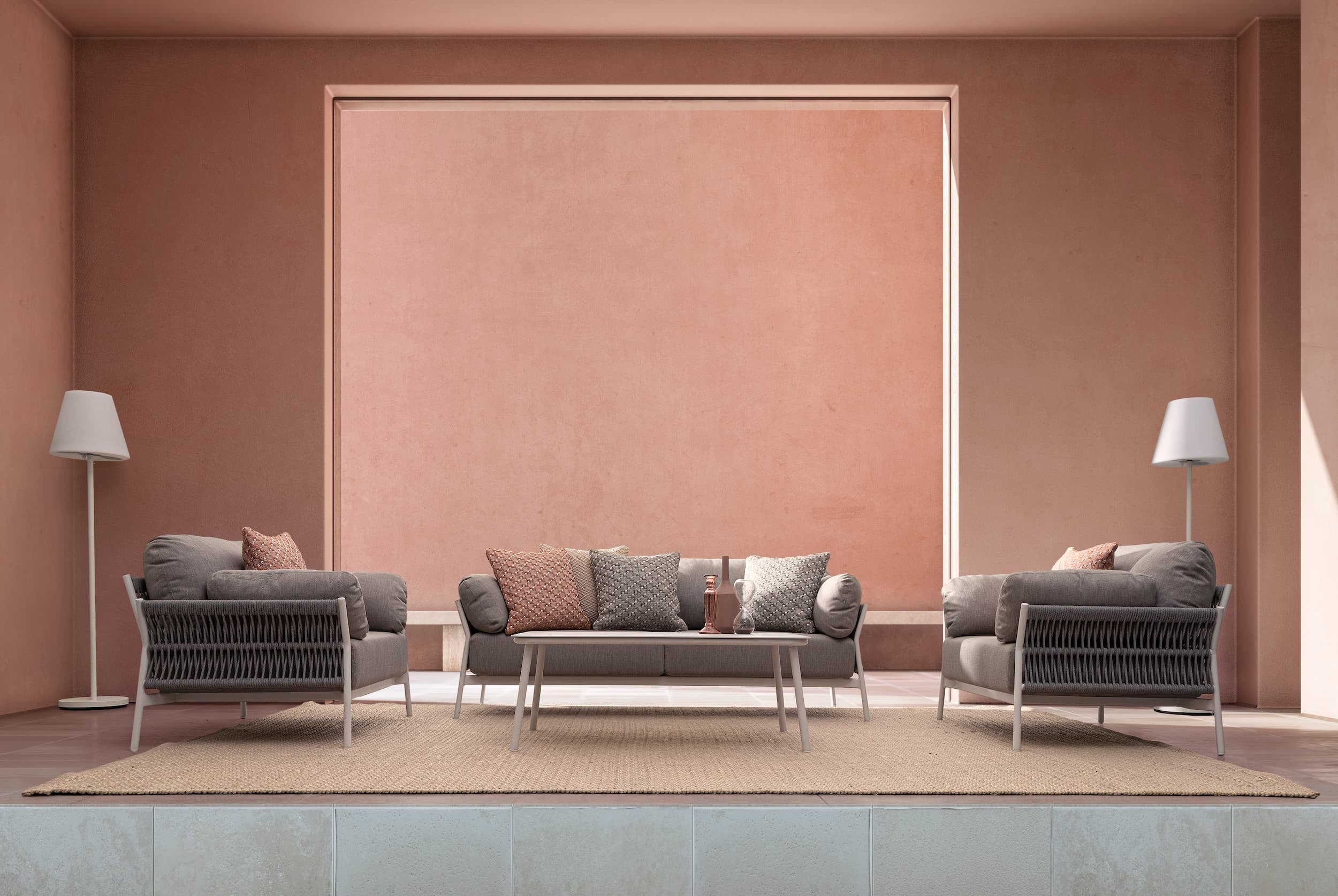 Bizzotto Tappeto da esterno Savan Beige