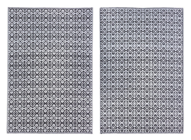 Bizzotto Tappeto da esterno Tirrenia Bianco e Nero