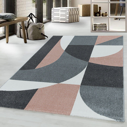 Tappeto Efor 3711 Geometric Rosa (1)