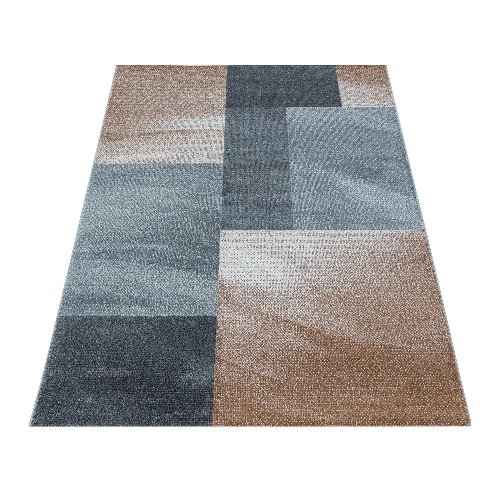 Tappeto Efor 3712 Abstract Checkered Rame (1)