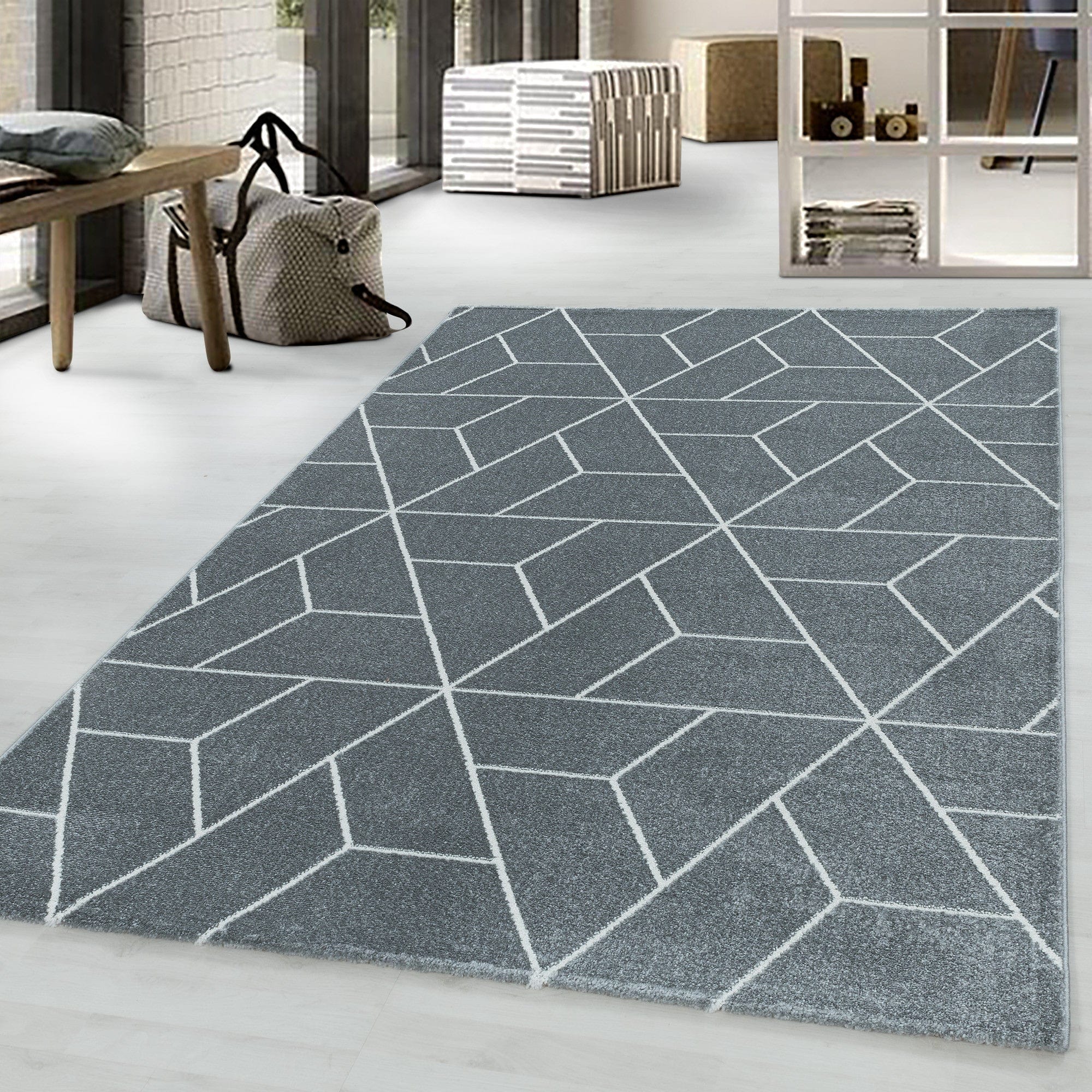 Tappeto Efor 3715 Geometric Grigio (1)