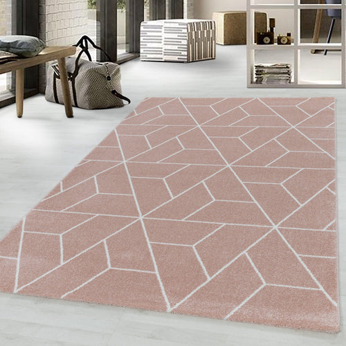 Tappeto Efor 3715 Geometric Rosa (1)