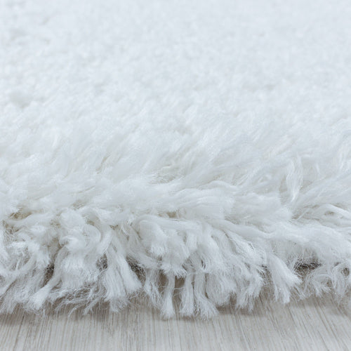 Tappeto Fluffy 3500 Round Unicolor Bianco (1)