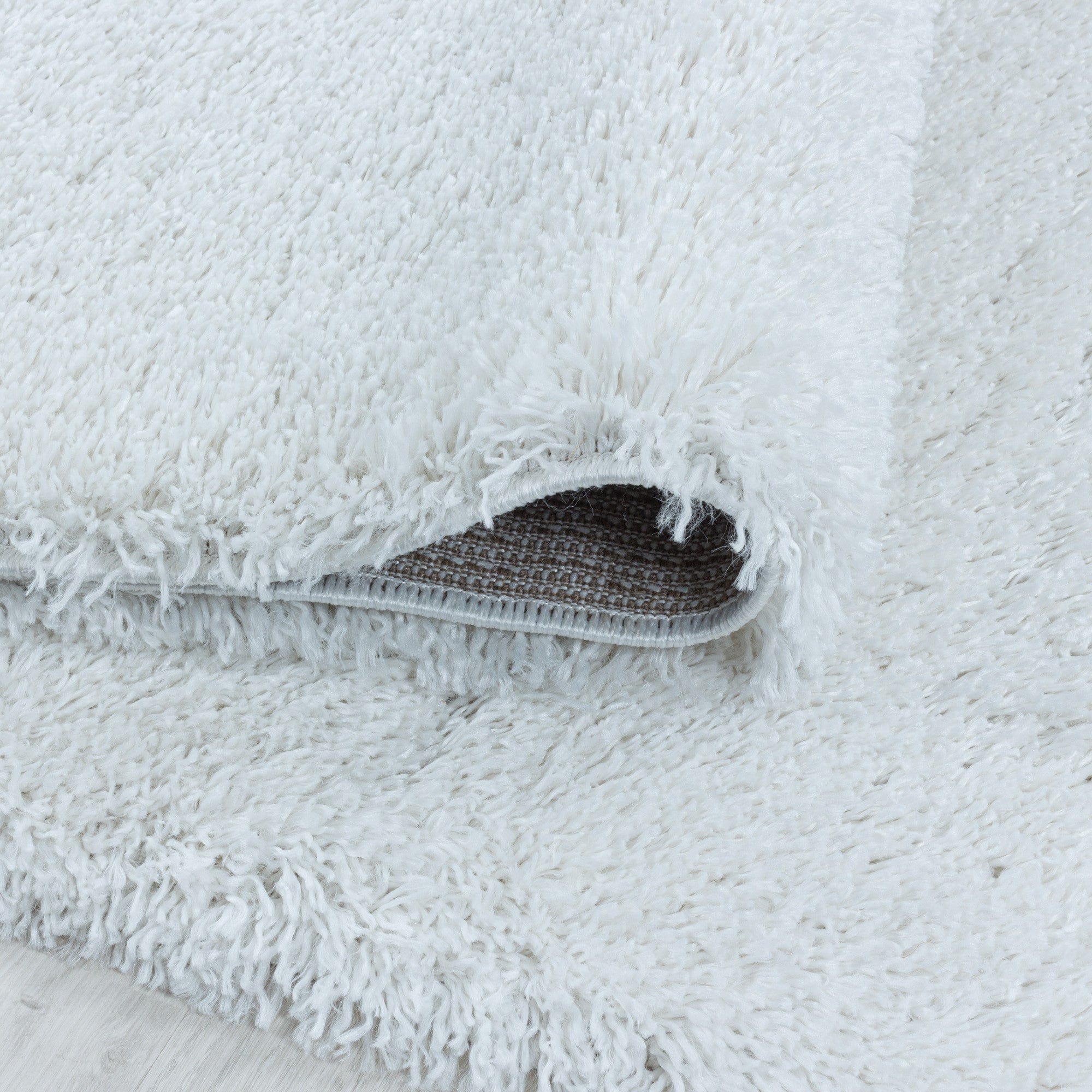 Tappeto Fluffy 3500 Round Unicolor Bianco (2)