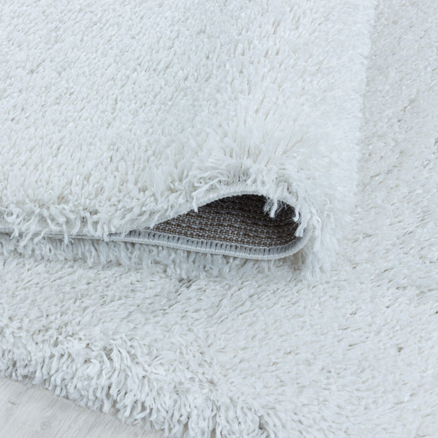 Tappeto Fluffy 3500 Round Unicolor Bianco (2)