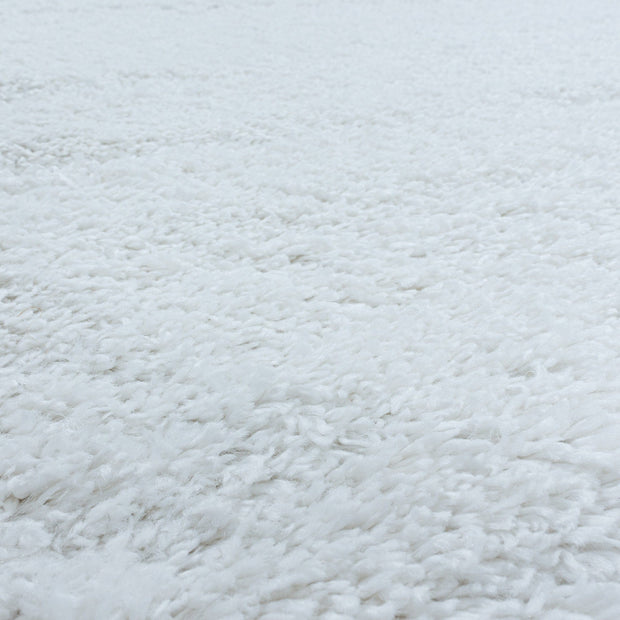 Tappeto Fluffy 3500 Round Unicolor Bianco (3)