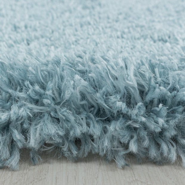Tappeto Fluffy 3500 Round Unicolor Blu (1)