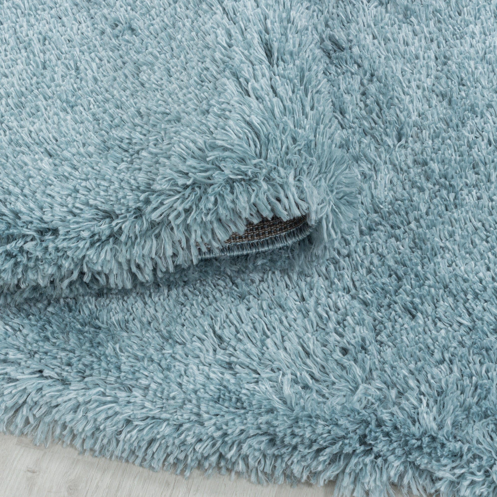 Tappeto Fluffy 3500 Round Unicolor Blu (2)
