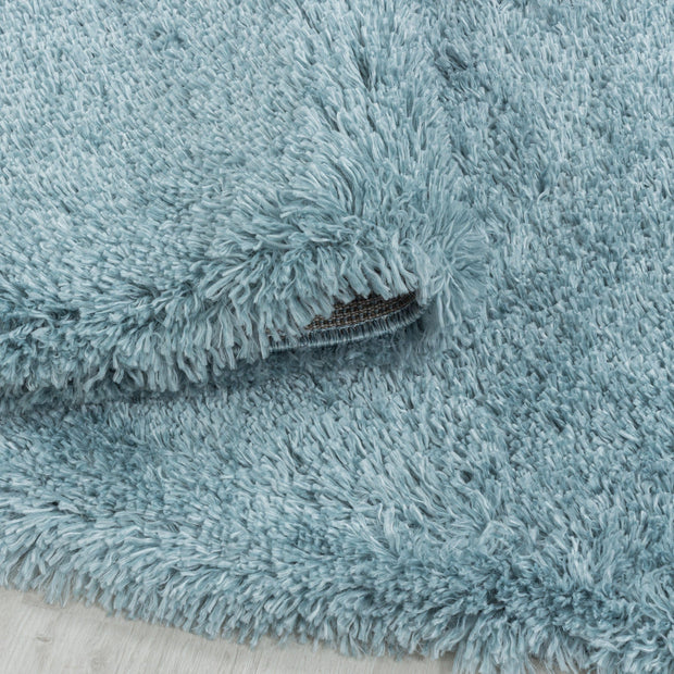 Tappeto Fluffy 3500 Round Unicolor Blu (2)