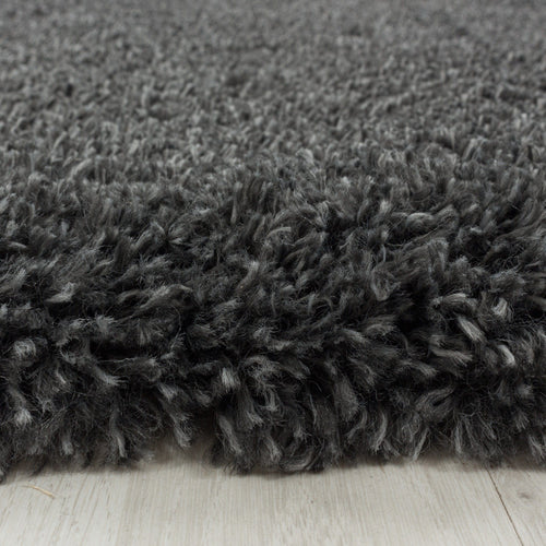 Tappeto Fluffy 3500 Round Unicolor Grigio (1)