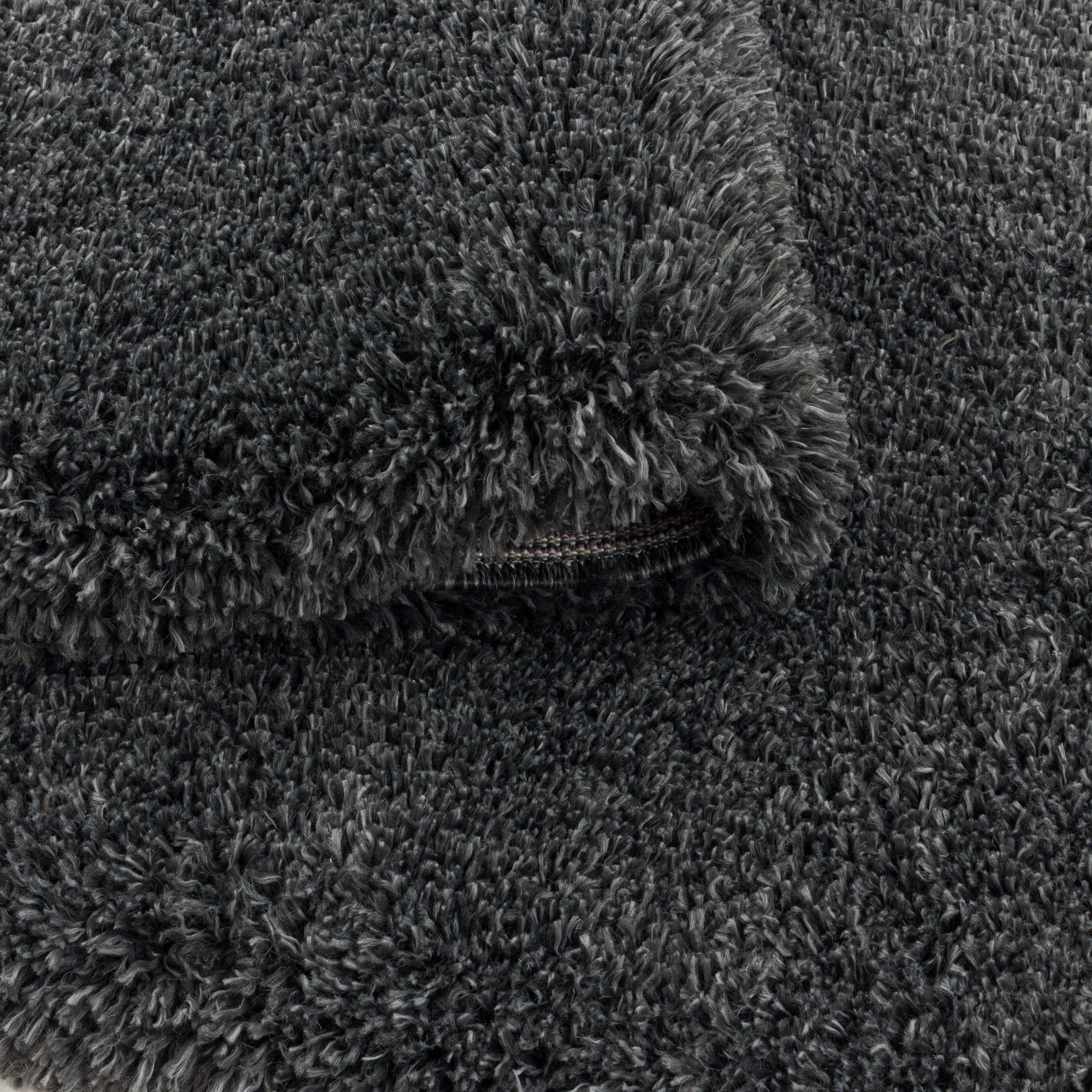 Tappeto Fluffy 3500 Round Unicolor Grigio (2)