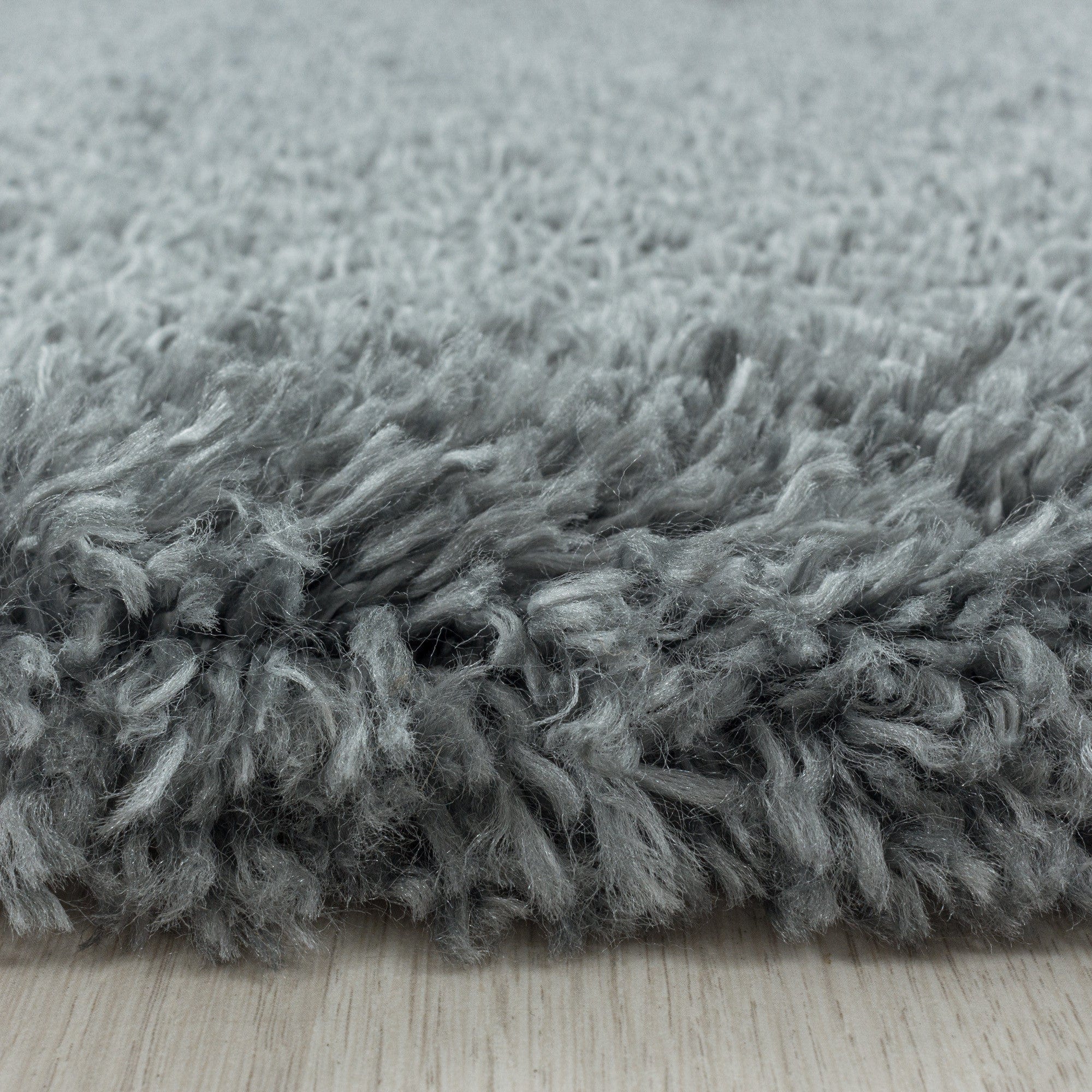 Tappeto Fluffy 3500 Round Unicolor Grigio (1)