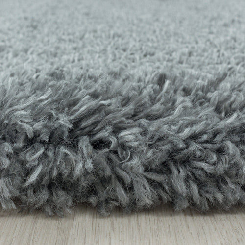 Tappeto Fluffy 3500 Round Unicolor Grigio (1)
