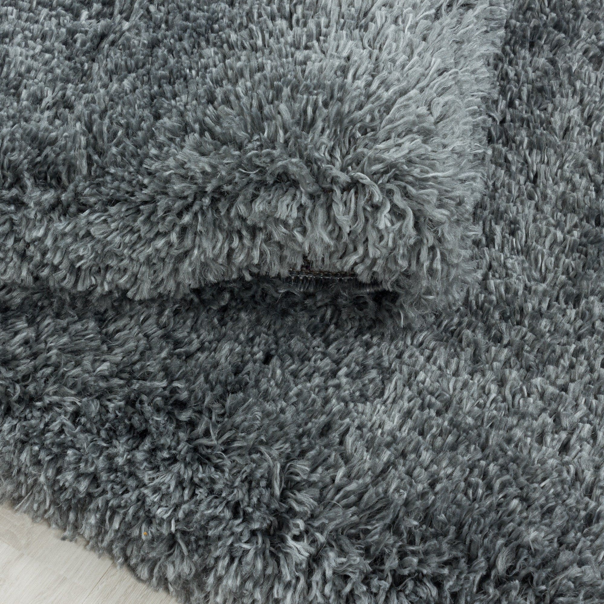 Tappeto Fluffy 3500 Round Unicolor Grigio (2)
