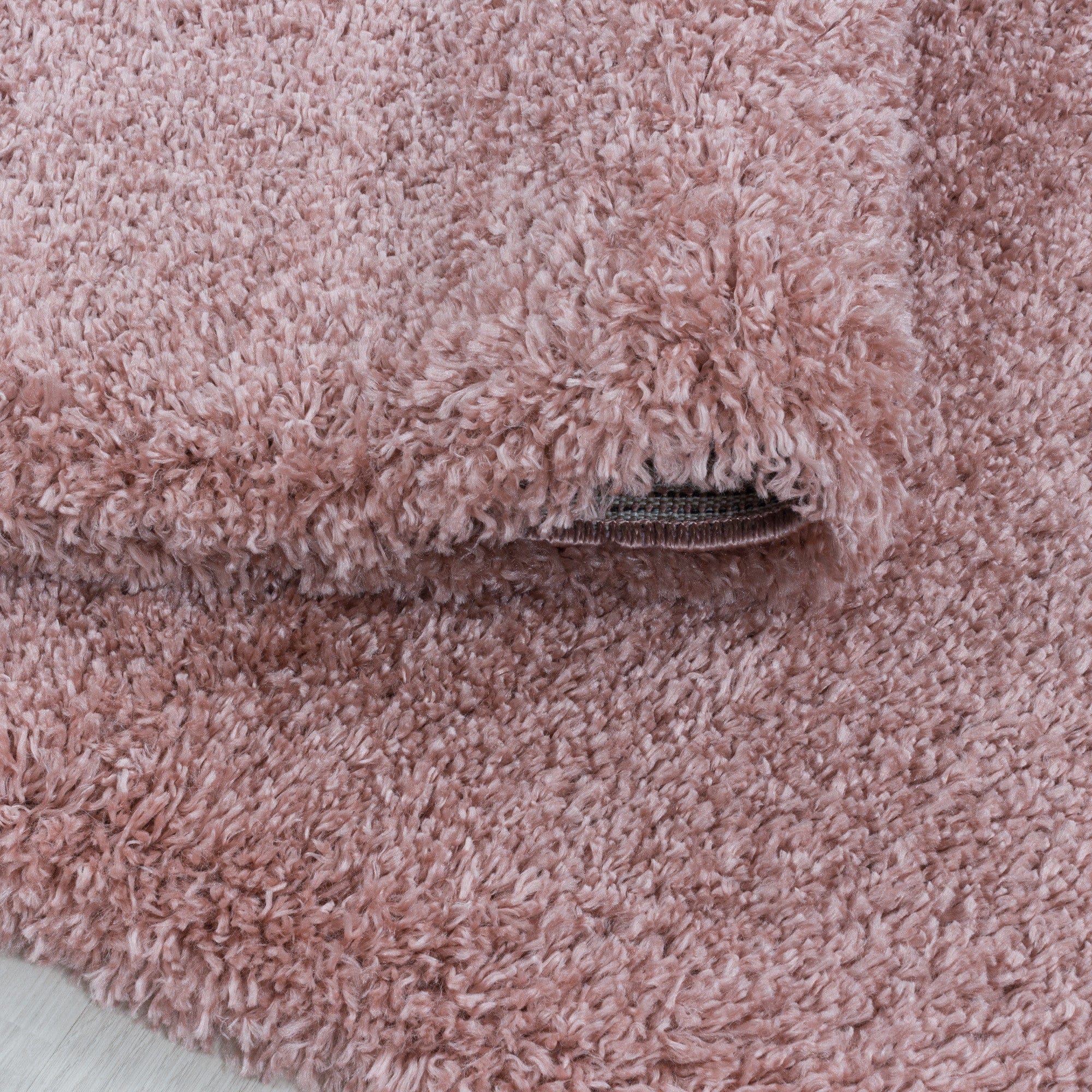 Tappeto Fluffy 3500 Round Unicolor Rosa (2)