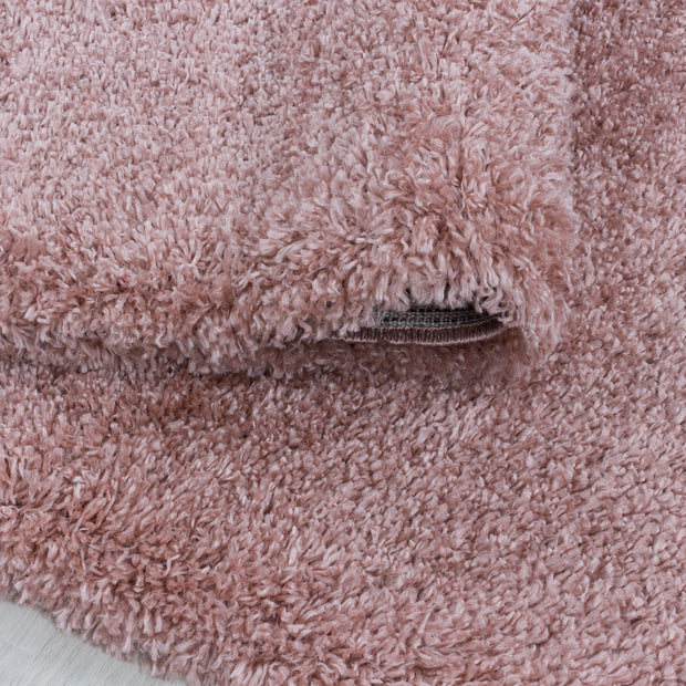 Tappeto Fluffy 3500 Round Unicolor Rosa (2)