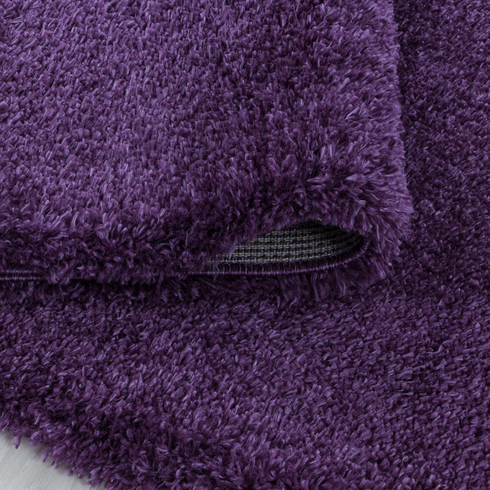 Tappeto Fluffy 3500 Round Unicolor Violetto (2)