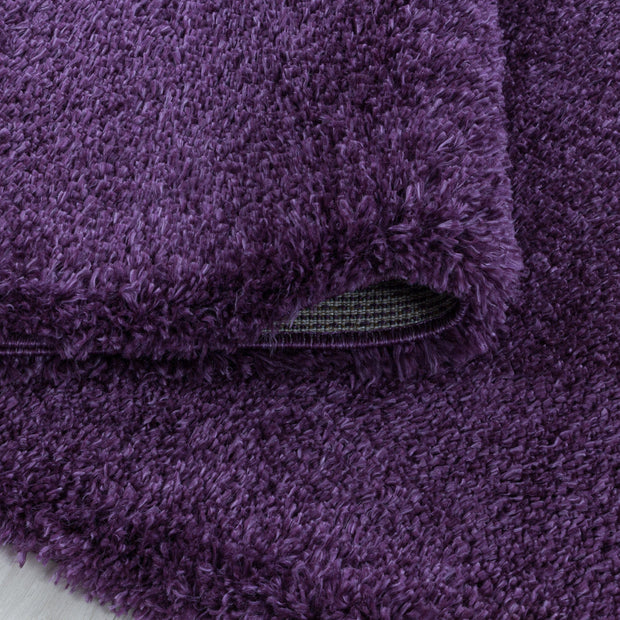 Tappeto Fluffy 3500 Round Unicolor Violetto (2)