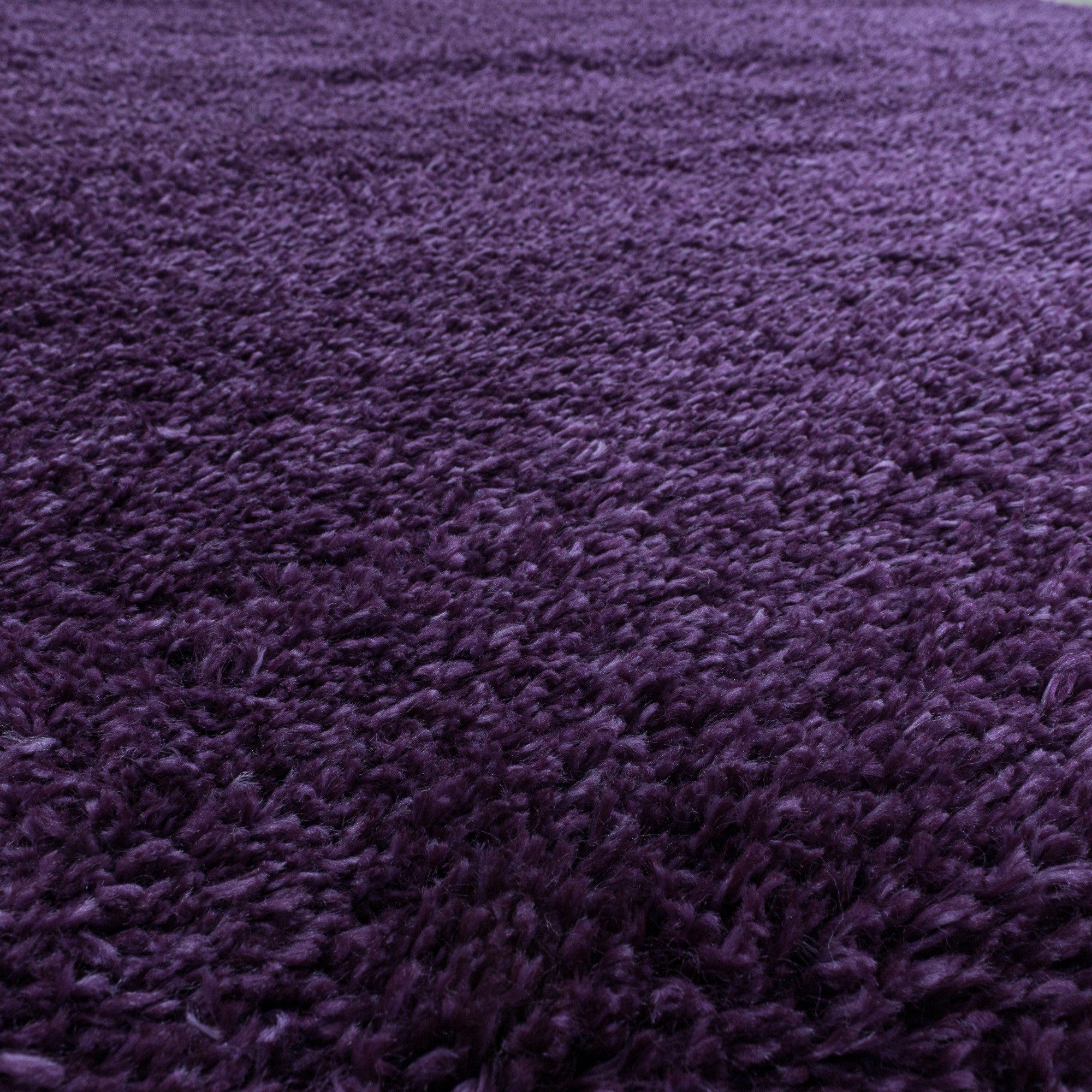 Tappeto Fluffy 3500 Round Unicolor Violetto (3)