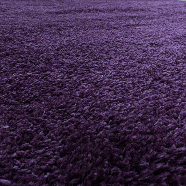 Tappeto Fluffy 3500 Round Unicolor Violetto (3)