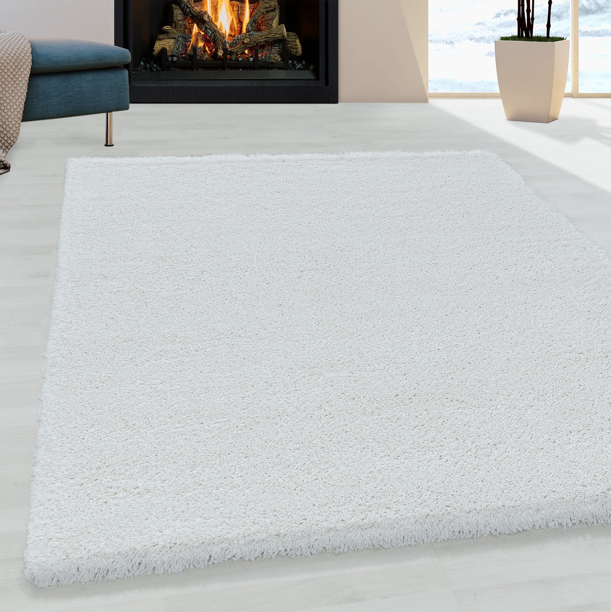 Tappeto Fluffy 3500 Unicolor Bianco (1)