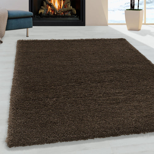 Tappeto Fluffy 3500 Unicolor Marrone (1)