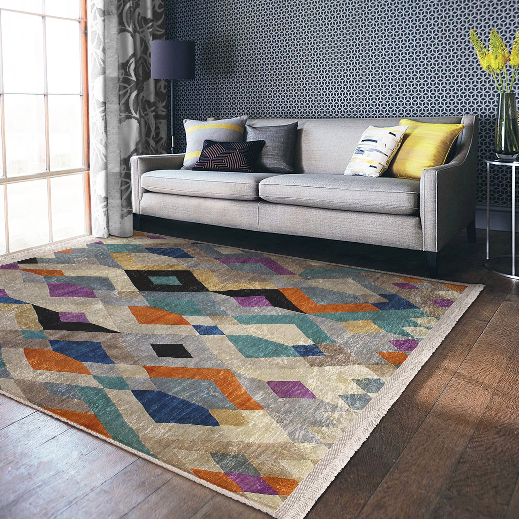 Hillkar Global Tappeto Halidik Deluxe-11009 Multicolore