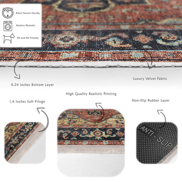 Hillkar Global Tappeto Halidik Deluxe-11013 Multicolore