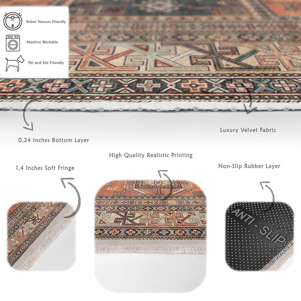 Hillkar Global Tappeto Halidik Deluxe-11021 Multicolore
