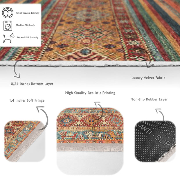 Hillkar Global Tappeto Halidik Deluxe-11030 Multicolore