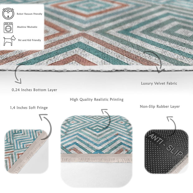 Hillkar Global Tappeto Halidik Deluxe-11076 Multicolore