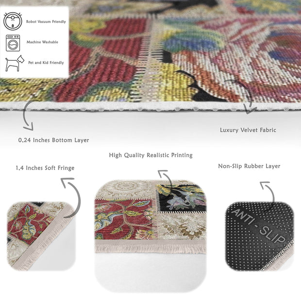 Hillkar Global Tappeto Halidik Deluxe-11079 Multicolore