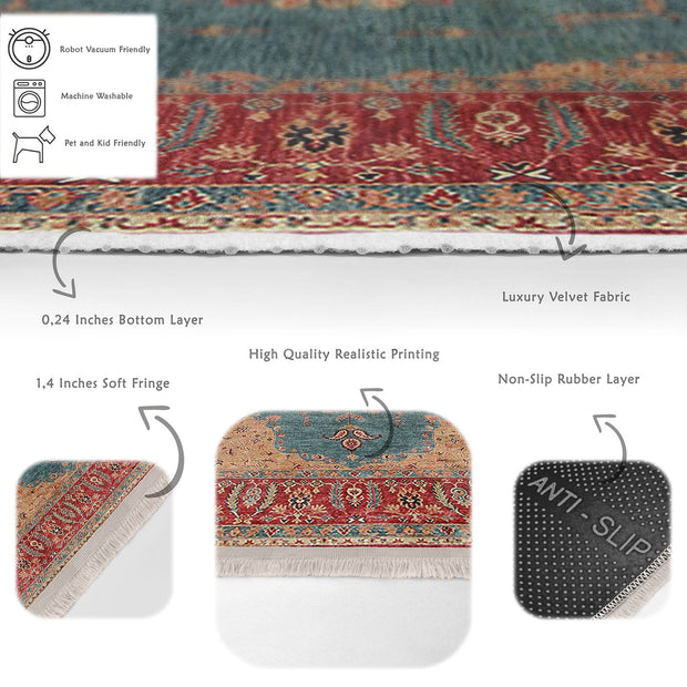 Hillkar Global Tappeto Halidik Deluxe-11087 Multicolore