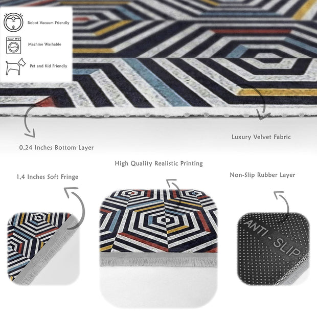 Hillkar Global Tappeto Halidik Deluxe-11091 Multicolore