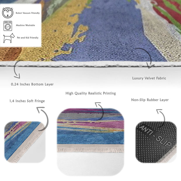 Hillkar Global Tappeto Halidik Deluxe-11099 Multicolore