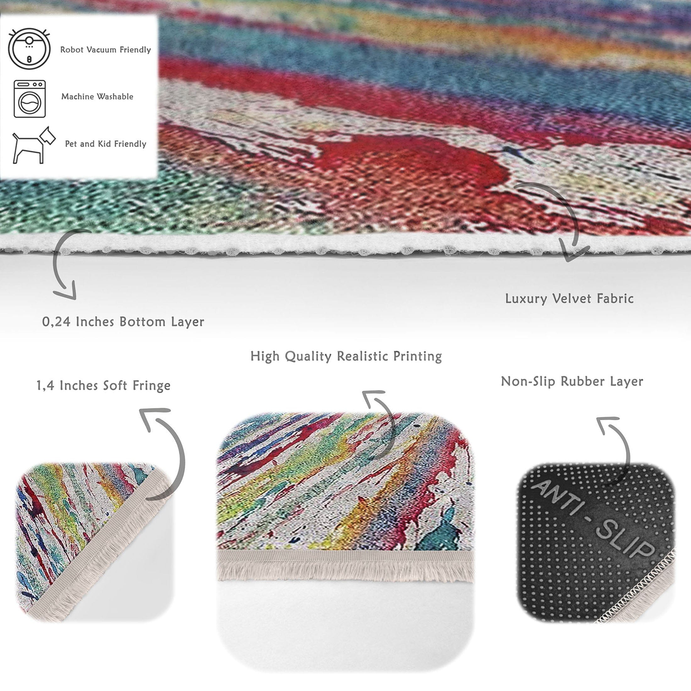 Hillkar Global Tappeto Halidik Deluxe-11100 Multicolore