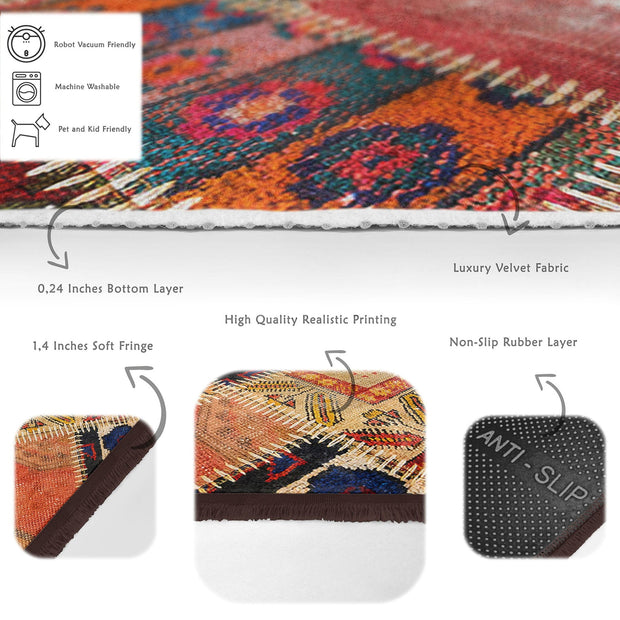 Hillkar Global Tappeto Halidik Deluxe-11108 Multicolore