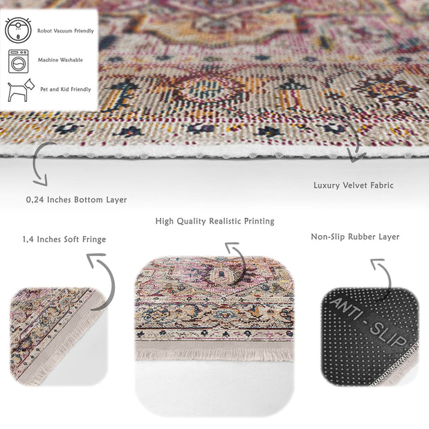 Hillkar Global Tappeto Halidik Deluxe-11126 Multicolore