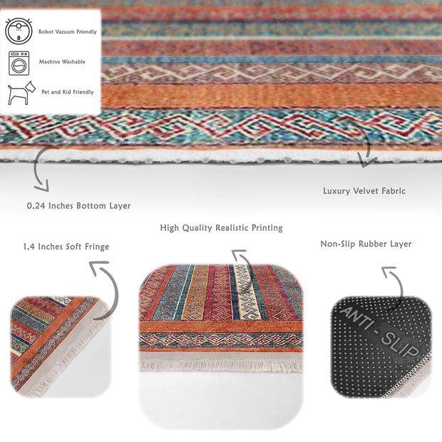 Hillkar Global Tappeto Halidik Deluxe-11163 Multicolore