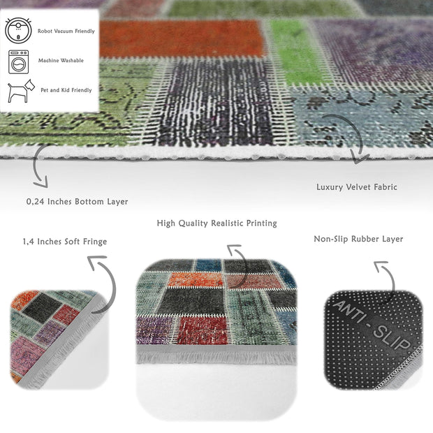Hillkar Global Tappeto Halidik Deluxe-11168 Multicolore
