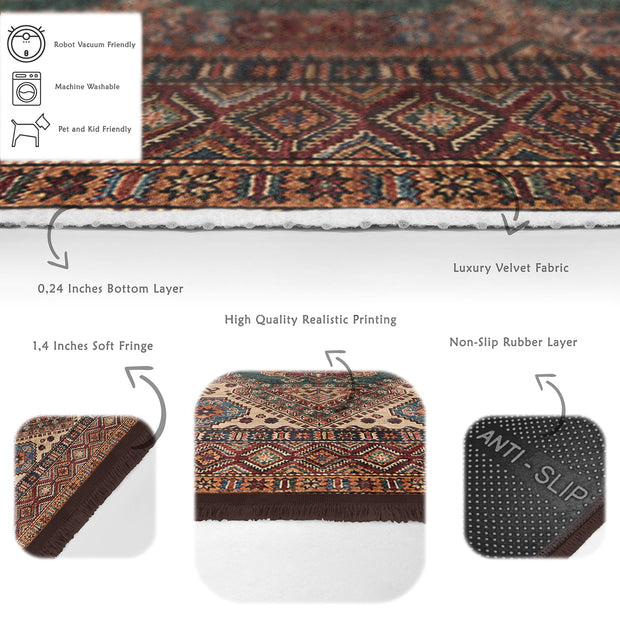 Hillkar Global Tappeto Halidik Deluxe-11170 Multicolore