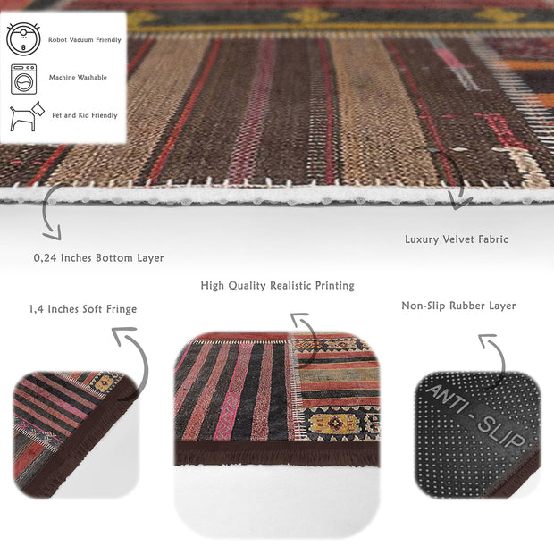 Hillkar Global Tappeto Halidik Deluxe-11181 Multicolore