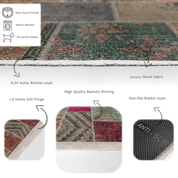 Hillkar Global Tappeto Halidik Deluxe-11183 Multicolore