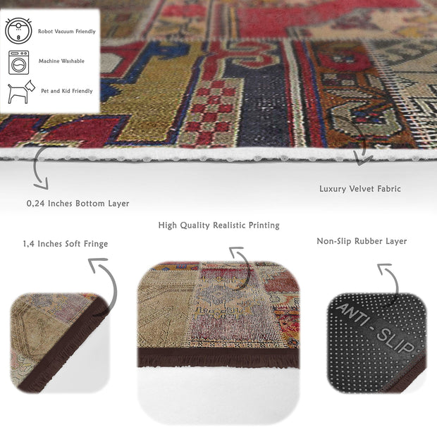 Hillkar Global Tappeto Halidik Deluxe-11184 Multicolore