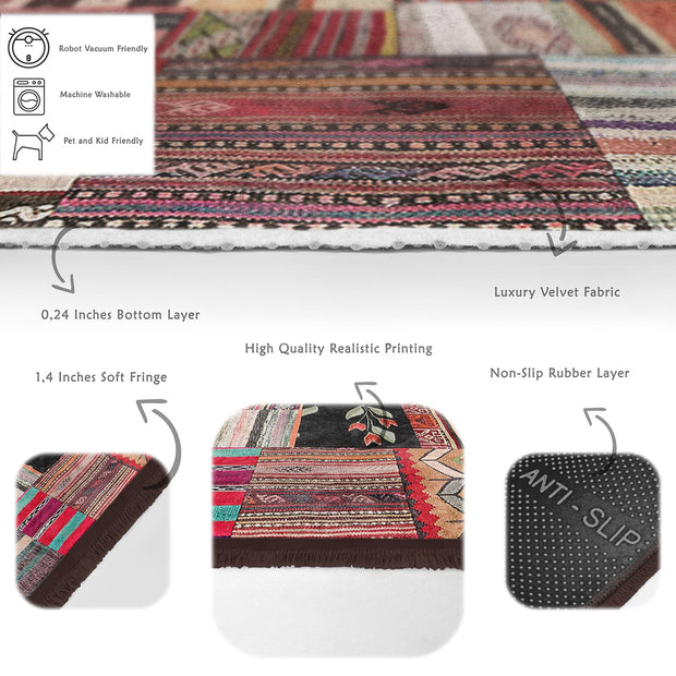 Hillkar Global Tappeto Halidik Deluxe-11190 Multicolore